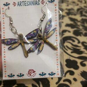 Colorful Dragonfly Earrings